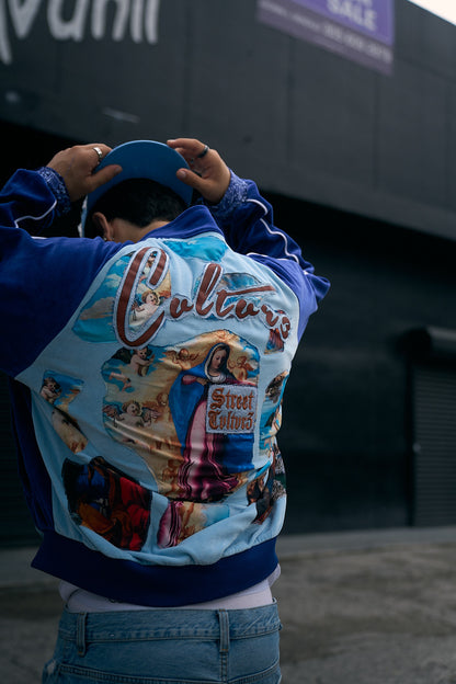 “Street Cvltvr3 Virgen Varsity Jacket – Limited Edition”